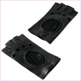 Ladies Black Leather Mittens