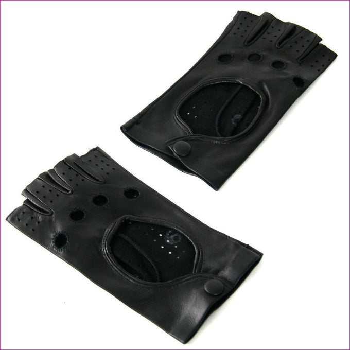 Ladies Black Leather Mittens