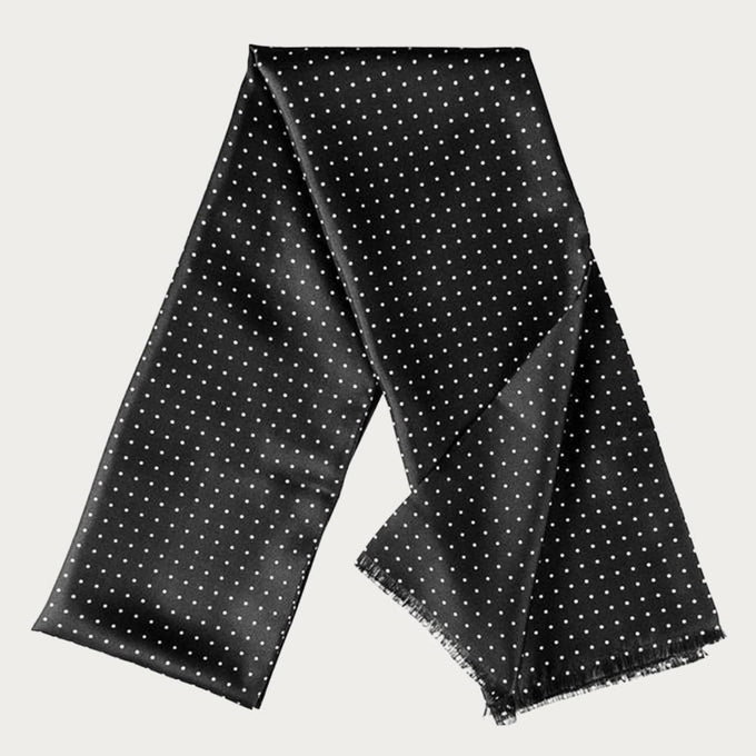 Oracle - Black Polka Dot Silk Scarf