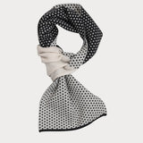 Black and Ivory Fleur de Lis Cashmere Neck Warmer
