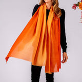 Copper to Coral Cashmere and Silk wrap