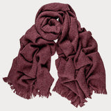 Super Luxe Cabernet Basket Weave Cashmere Shawl