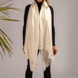 Classic Ivory Cashmere Shawl