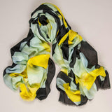 The Floral Trilogy - Yellow Daffodil Cashmere and Silk Wrap