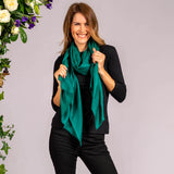 IMPERFECTLY YOURS: Emerald Green Cashmere and Silk Wrap