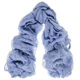 Cornflower Blue Modal and Silk Crinkle Scarf