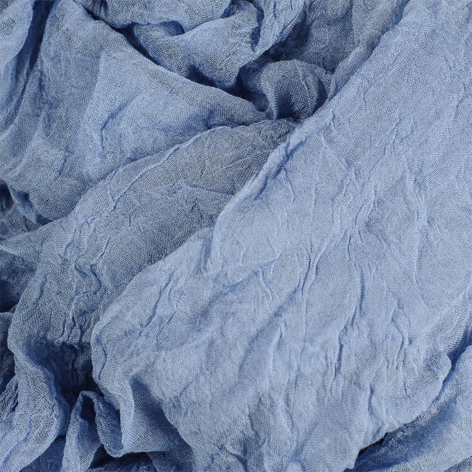 Cornflower Blue Modal and Silk Crinkle Scarf