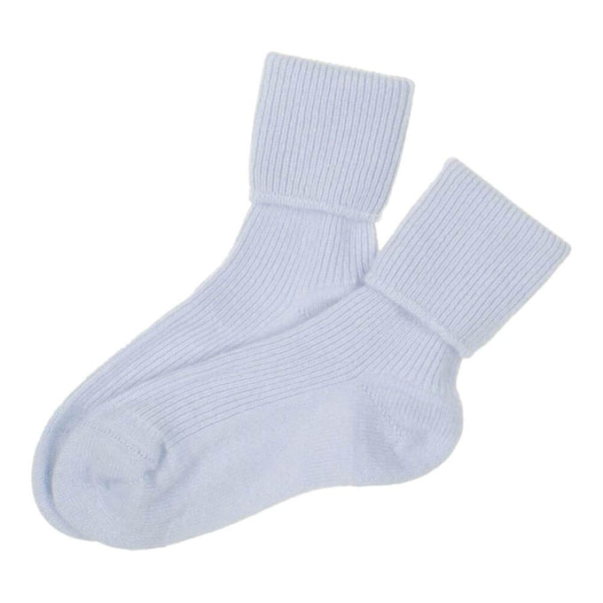 Barely Blue Cashmere Bed Socks