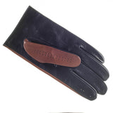 Brown and Black Leather Driving Gloves