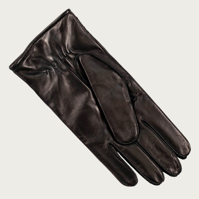 Men’s Black Half Woven Italian Leather Gloves