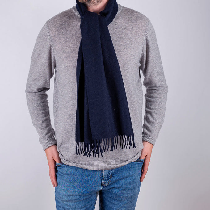 Navy Cashmere Scarf