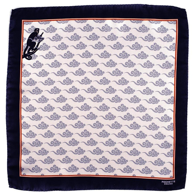 ‘Smoky Monkey’ Italian Silk Pocket Square