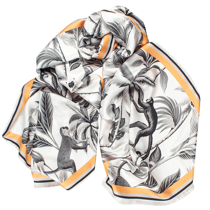 IMPERFECTLY YOURS: The Safari Set - Monkey Business Silk Scarf