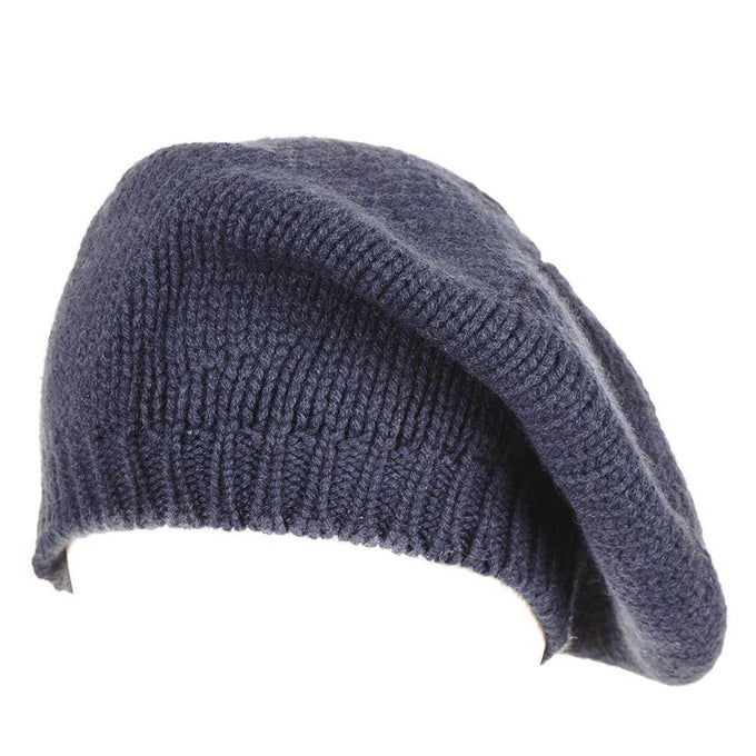 Navy Cashmere Beret