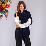 Navy Blue Cashmere Shawl