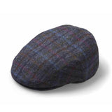 Multi Toned Check Tweed Wool Flat Cap