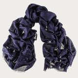 Swarovski Navy Wrap in Cashmere and Silk