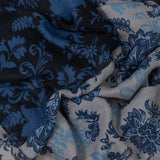 Colombo Blue on Blue Italian Wool Scarf