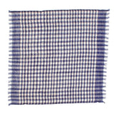 Navy and White Check Superfine Cashmere Cravat Set