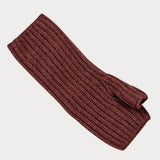 Dusty Terracotta Rib Knit Cashmere Wrist Warmers