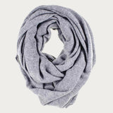 Grey Double Size Knitted Cashmere Snood