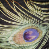 IMPERFECTLY YOURS: Peacock Print Superfine Wool Wrap