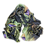 IMPERFECTLY YOURS: Peacock Print Superfine Wool Wrap