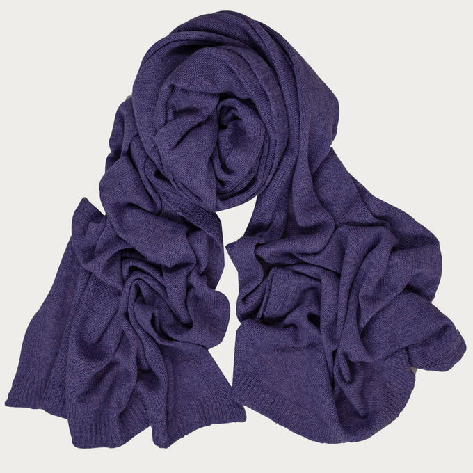 Oversize African Violet Cashmere Scarf