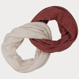 Berry and Cream Cashmere Snood