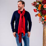 Cardinal Reds Silk and Wool Scarf