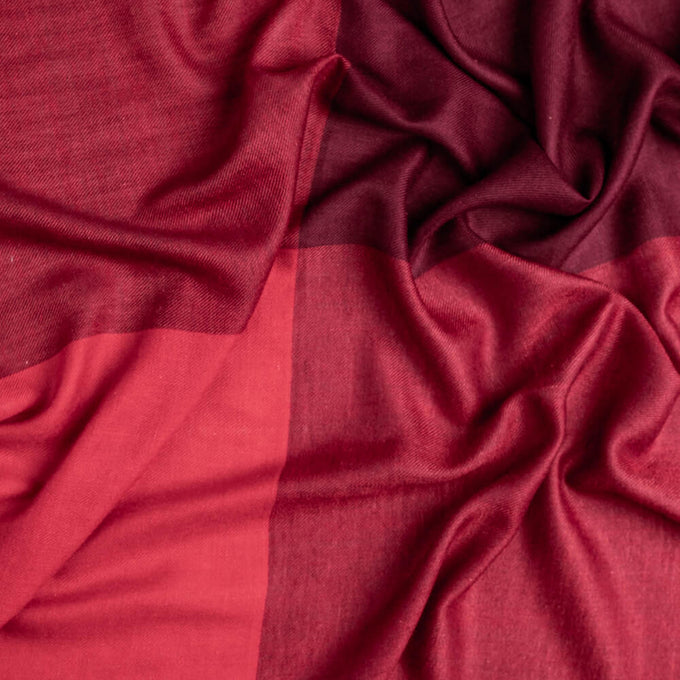 Cardinal Reds Silk and Wool Scarf