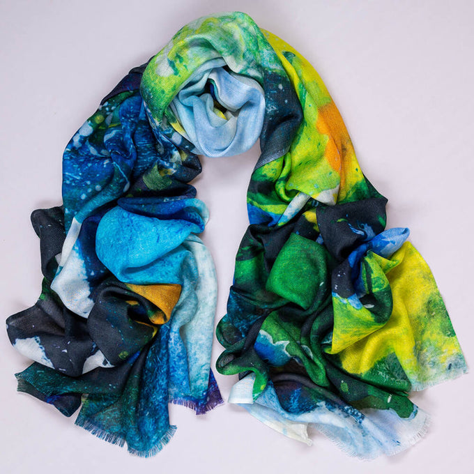 The Abstract Trilogy - Sunburst Cashmere and Silk Wrap
