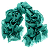 Caribbean Green Gossamer Cashmere Shawl