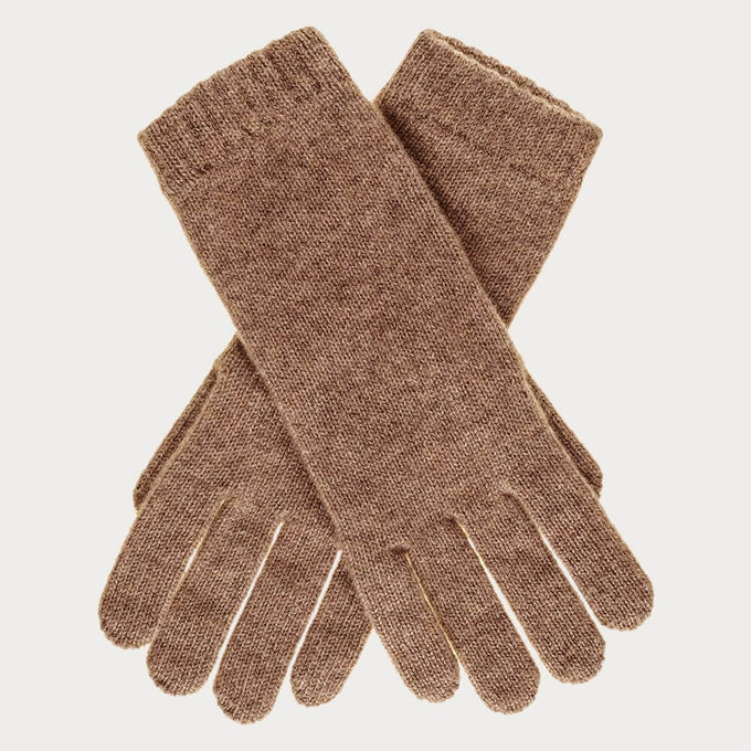Ladies Light Brown Cashmere Gloves