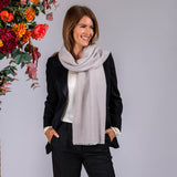 Nude and Ivory Interwoven Cashmere Scarf