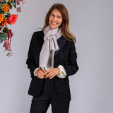 Nude and Ivory Interwoven Cashmere Scarf