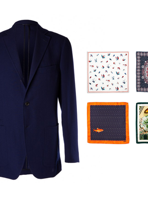 Collection Review: Men's Printed Silk & Linen Pocket Squares