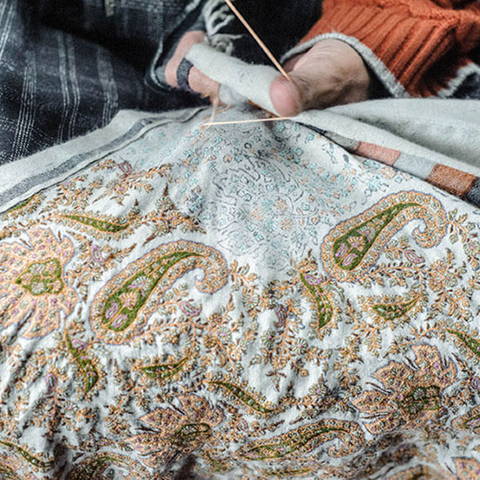 Introducing our Unique Hand Embroidered Pashmina Shawls