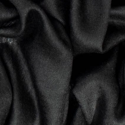 Classic Black Silk and Wool Scarf