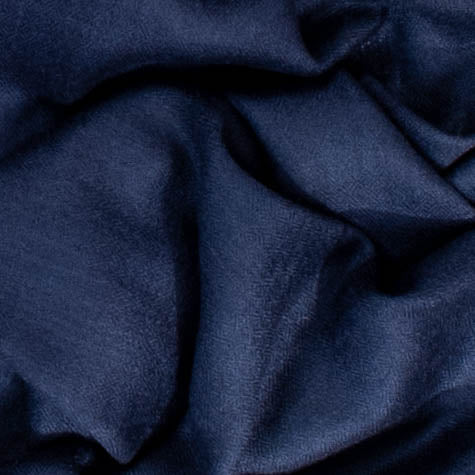 Classic Navy Silk and Wool Scarf