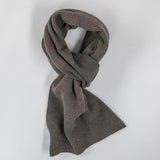 Double Faced Biscuit Brown Italian Cashmere Neck Warmer