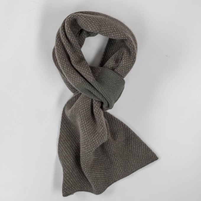 Double Faced Biscuit Brown Italian Cashmere Neck Warmer