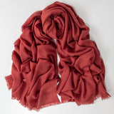 Sangria Gossamer Cashmere Shawl