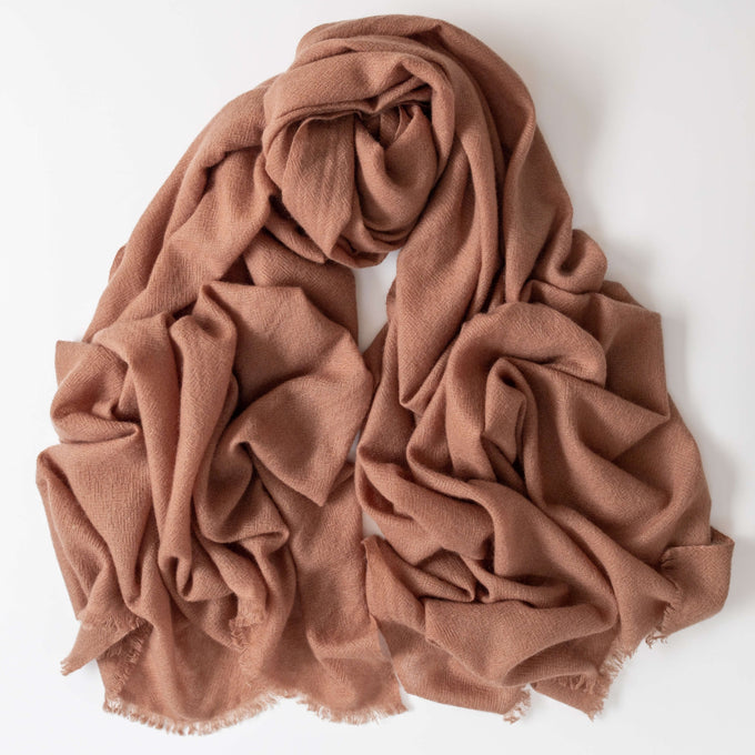 Rose Taupe Gossamer Cashmere Shawl