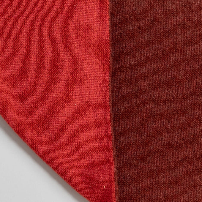 Henna and Terracotta Italian Double Faced Cashmere Scarf