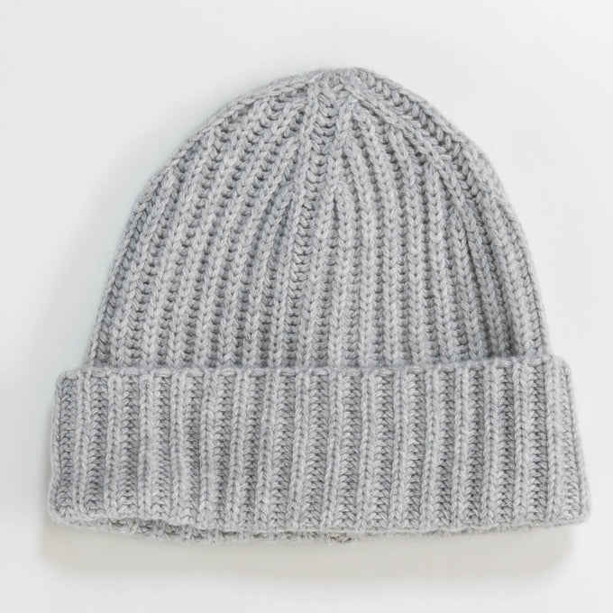 Grey Luxe Italian Cashmere Beanie