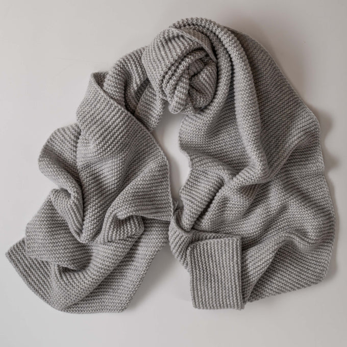 Superluxe Dove Grey Italian Cashmere Scarf