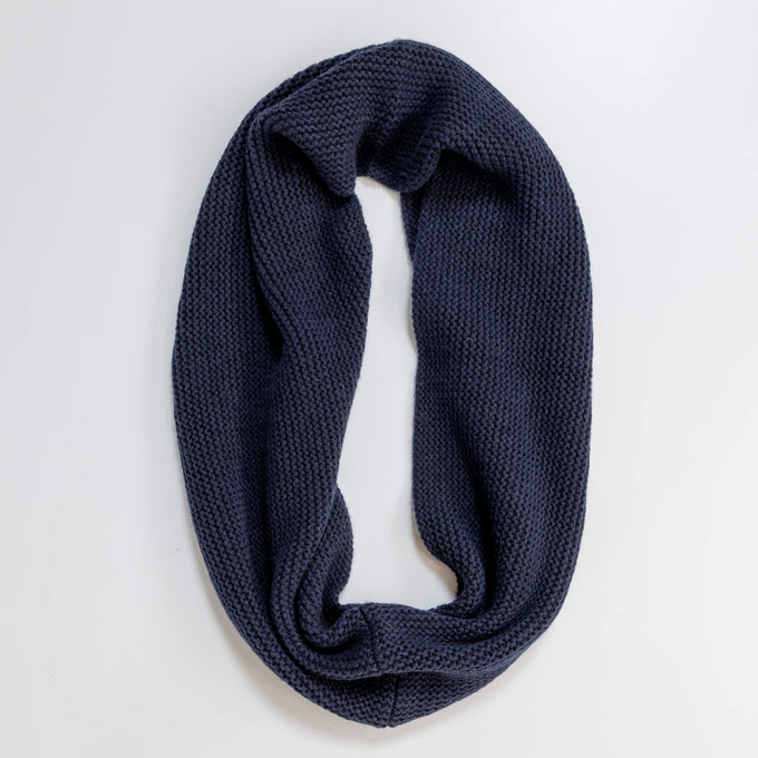 Superluxe Navy Italian Cashmere Double Snood