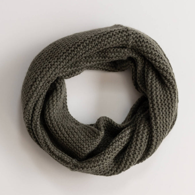 Olive Green Luxe Italian Cashmere Collar