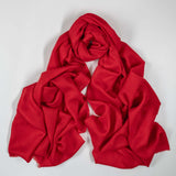 Ruby Red Cashmere and Silk Wrap